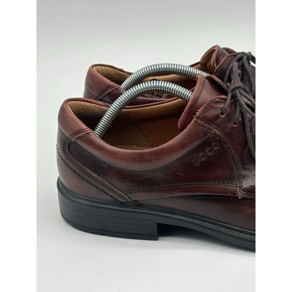 ECCO Oxfords Mens 43 Burgundy Dress Shoes Leather‎ Casual Lace Up Work